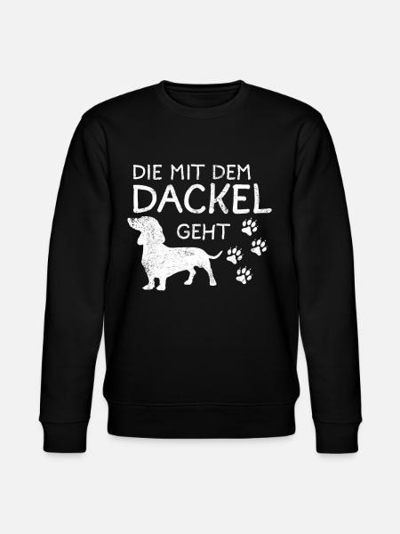 Dackel Frauchen Frauen Geschenk - Stanley/Stella Unisex Bio-Sweatshirt CHANGER  - Schwarz
