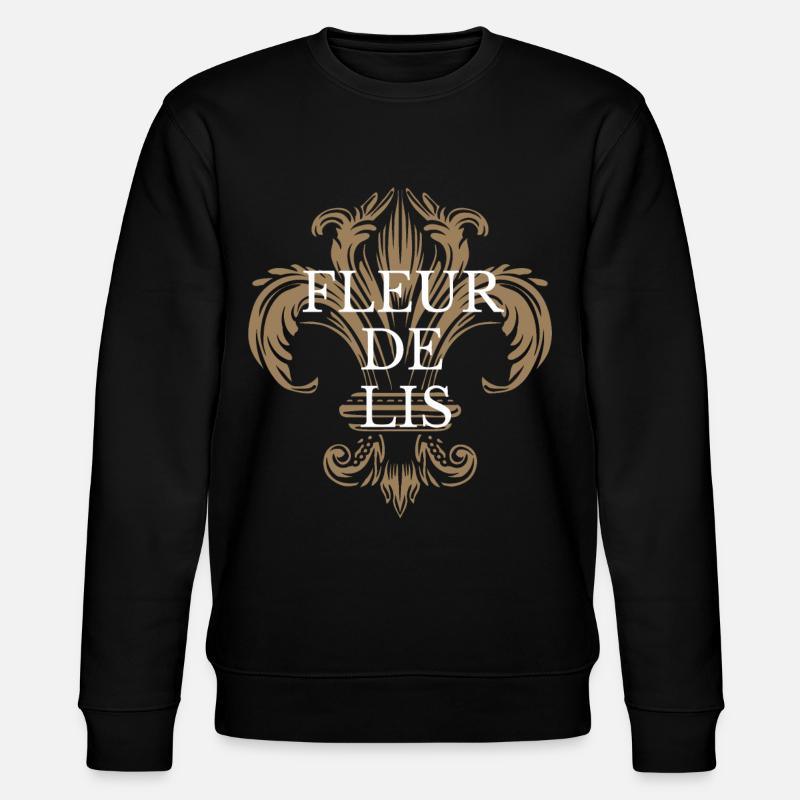 Fleur de Lis - Stanley/Stella Unisex Bio-Sweatshirt CHANGER  - Schwarz