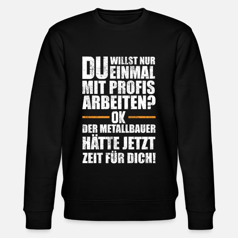 Metallbauer Geschenkidee - Stanley/Stella Unisex Bio-Sweatshirt CHANGER - Schwarz