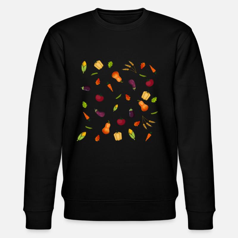 Happy vegetables - Stanley/Stella CHANGER Unisex Organic Sweatshirt - black