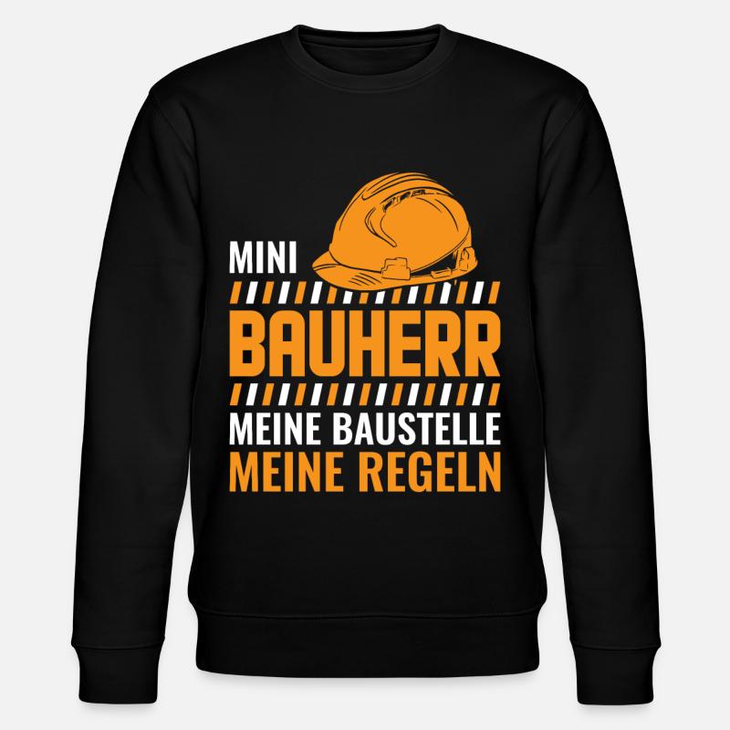 Kinder Baustelle Bauherr Geschenk - Stanley/Stella Unisex Bio-Sweatshirt CHANGER  - Schwarz