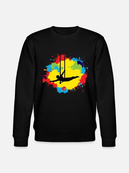 Flying Trapez Artist Zirkusgymnastik Aquarell - Stanley/Stella Unisex Bio-Sweatshirt CHANGER  - Schwarz