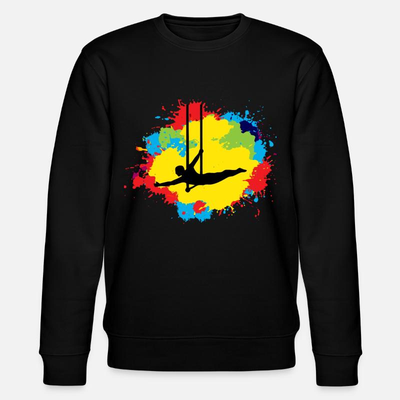Trapèze volant Circus Gymnastique Aquarelle - Sweat bio CHANGER Stanley/Stella Unisexe - noir