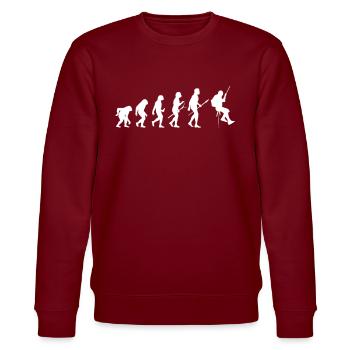 Cave Explorer - Stanley/Stella CHANGER Unisex Organic Sweatshirt - burgundy - Front - Nik (191cm) & Marisol (170cm)
