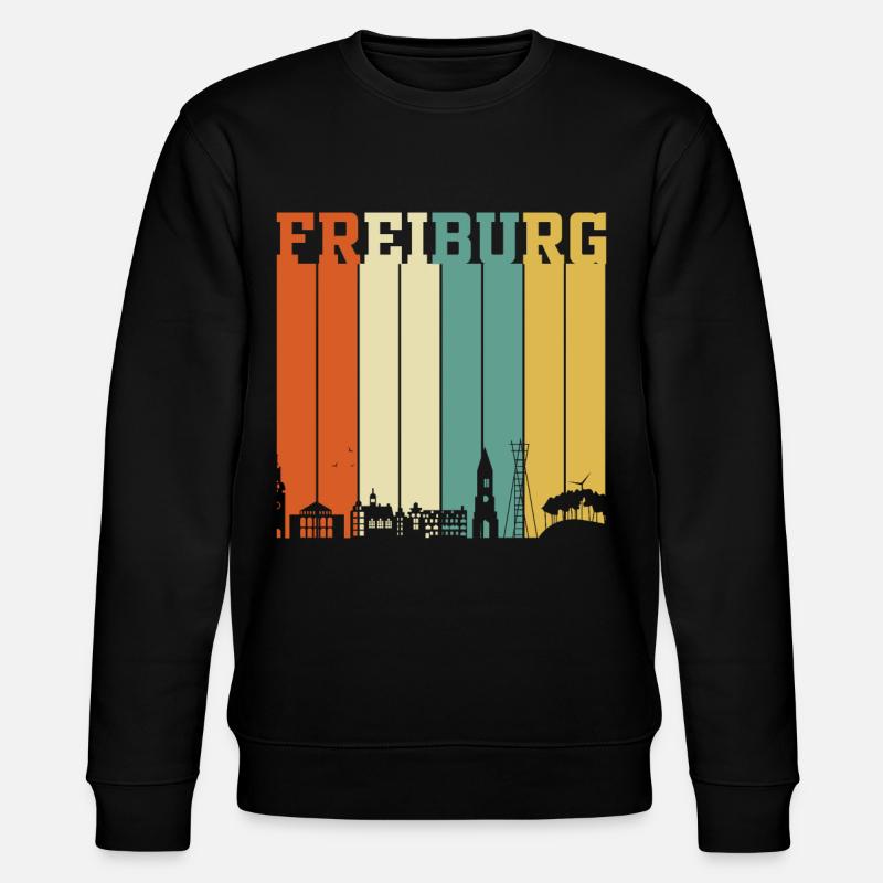 Freiburg Skyline - Stanley/Stella Unisex Bio-Sweatshirt CHANGER  - Schwarz