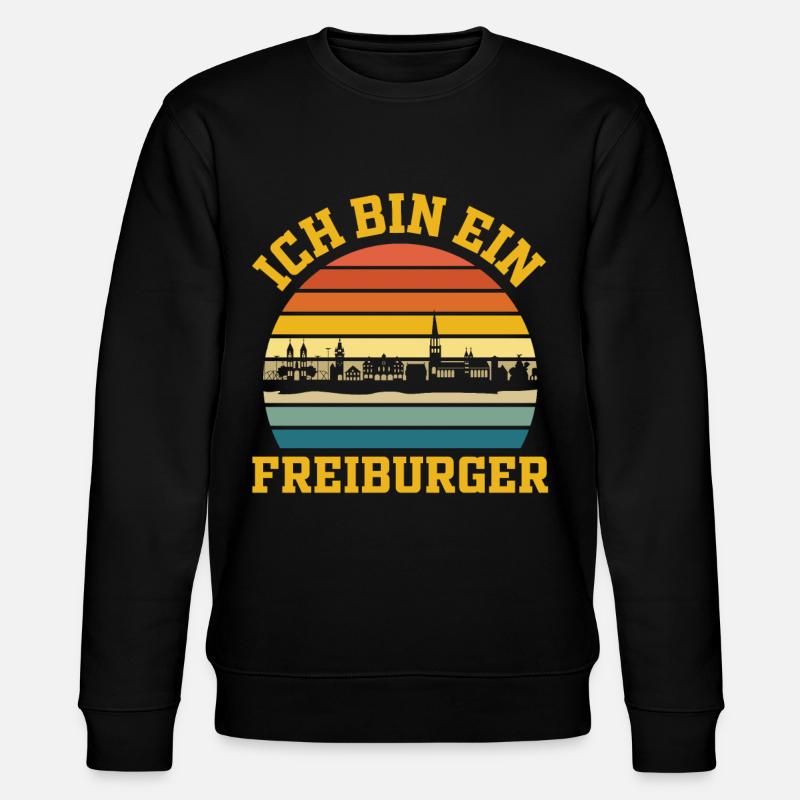 Freiburg | Ich bin ein Freiburger - Stanley/Stella Unisex Bio-Sweatshirt CHANGER  - Schwarz