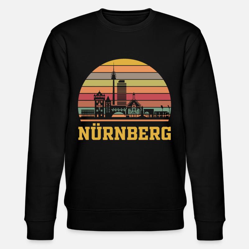 Nürnberg Retro - Stanley/Stella Unisex Bio-Sweatshirt CHANGER  - Schwarz