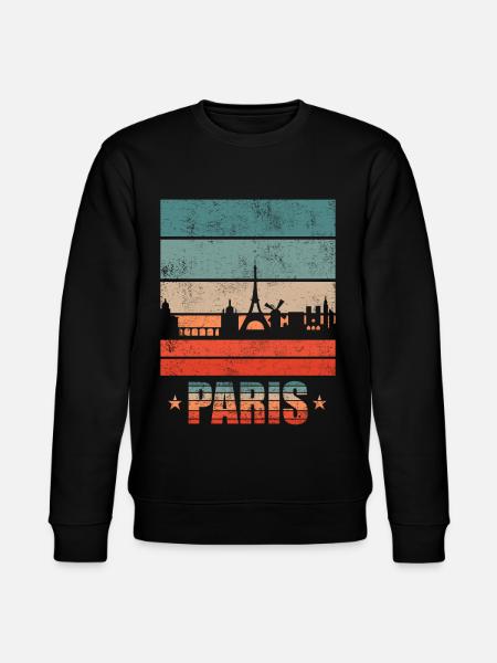 Städte Skyline Paris - Stanley/Stella Unisex Bio-Sweatshirt CHANGER  - Schwarz