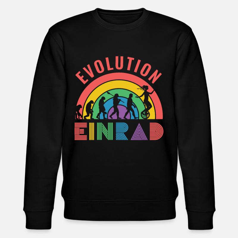 Einrad Evolution Geschenk - Stanley/Stella Unisex Bio-Sweatshirt CHANGER  - Schwarz
