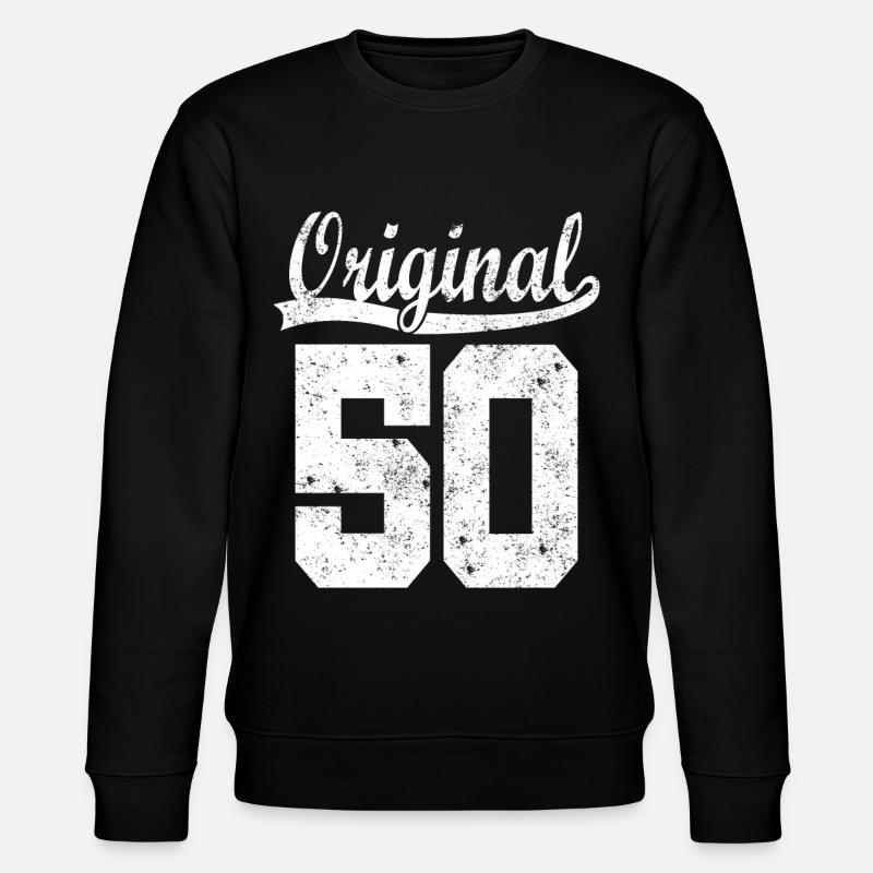50 born gift - Stanley/Stella CHANGER Unisex Organic Sweatshirt - black