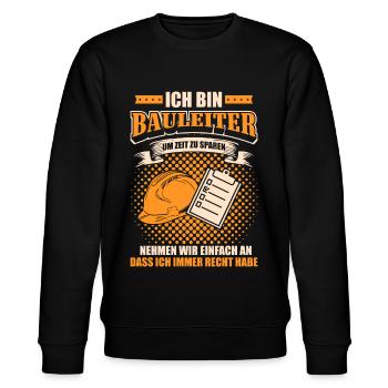 Bauleiter - Stanley/Stella Unisex Bio-Sweatshirt CHANGER  - Schwarz - Vorne - Nik (191cm) & Marisol (170cm)