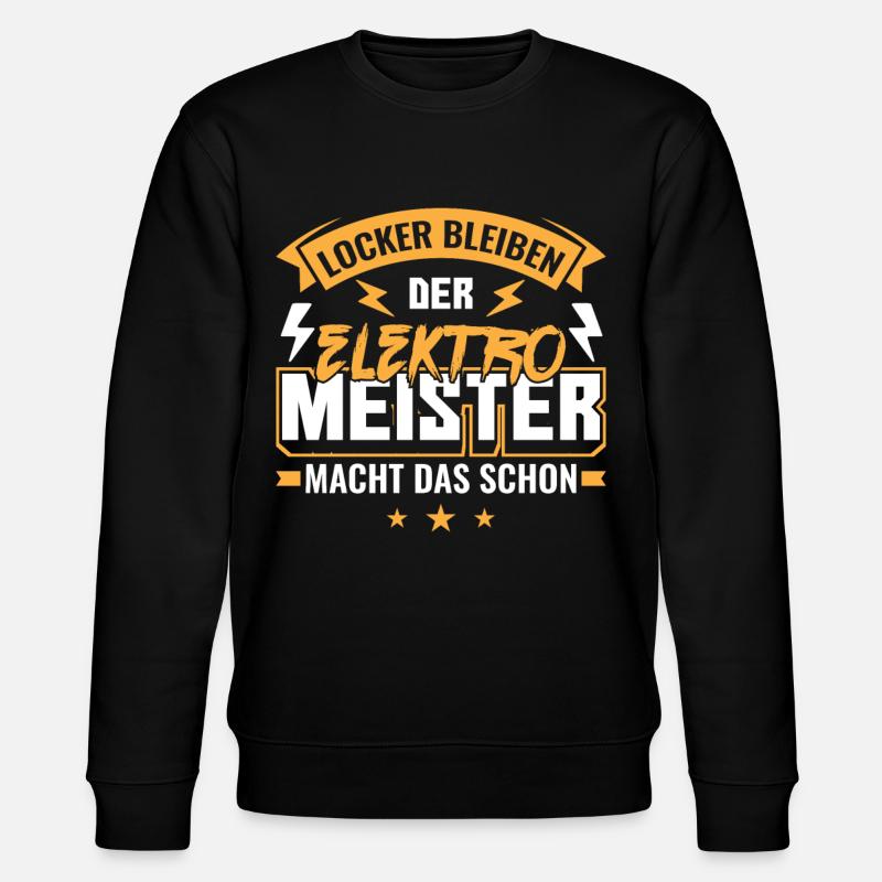 Elektromeister - Stanley/Stella Unisex Bio-Sweatshirt CHANGER  - Schwarz