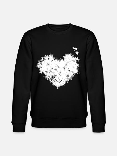 Pusteblumen Herz - Stanley/Stella Unisex Bio-Sweatshirt CHANGER  - Schwarz