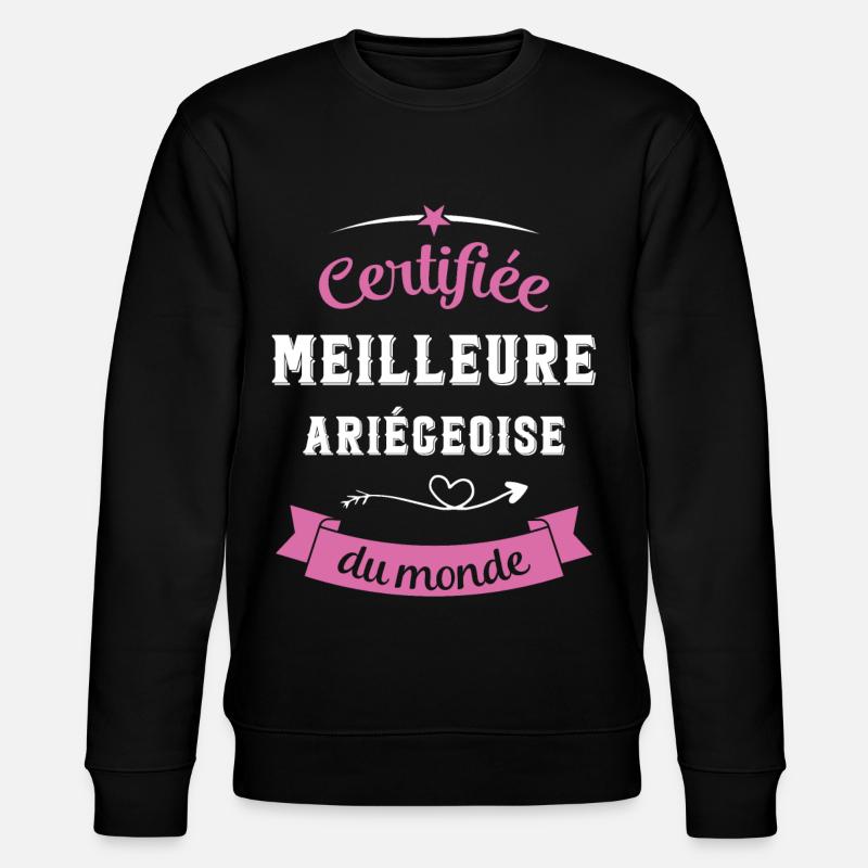 Certifiée ariégeoise du monde - Sweat bio CHANGER Stanley/Stella Unisexe - noir