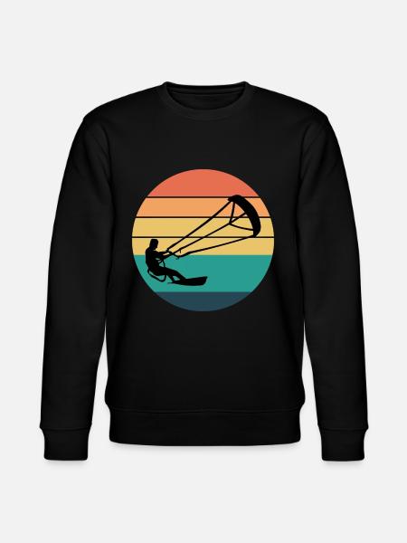 Kiteboarding Kiteboarder Kitesurfing Kitesurf - Stanley/Stella CHANGER Unisex Organic Sweatshirt - black
