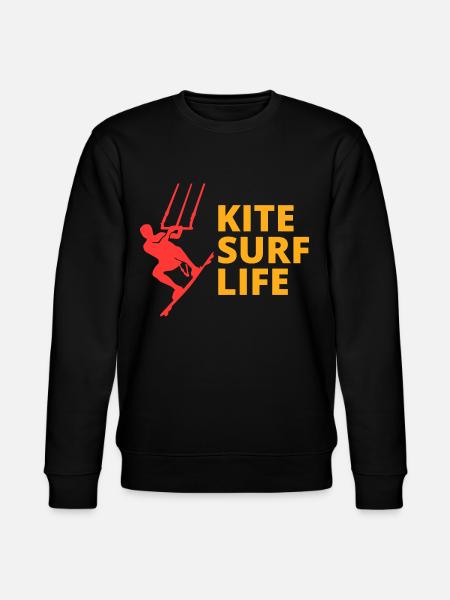 Kitesurfing Kiteboarding Kiteboarder Kitesurf - Stanley/Stella CHANGER Unisex Organic Sweatshirt - black
