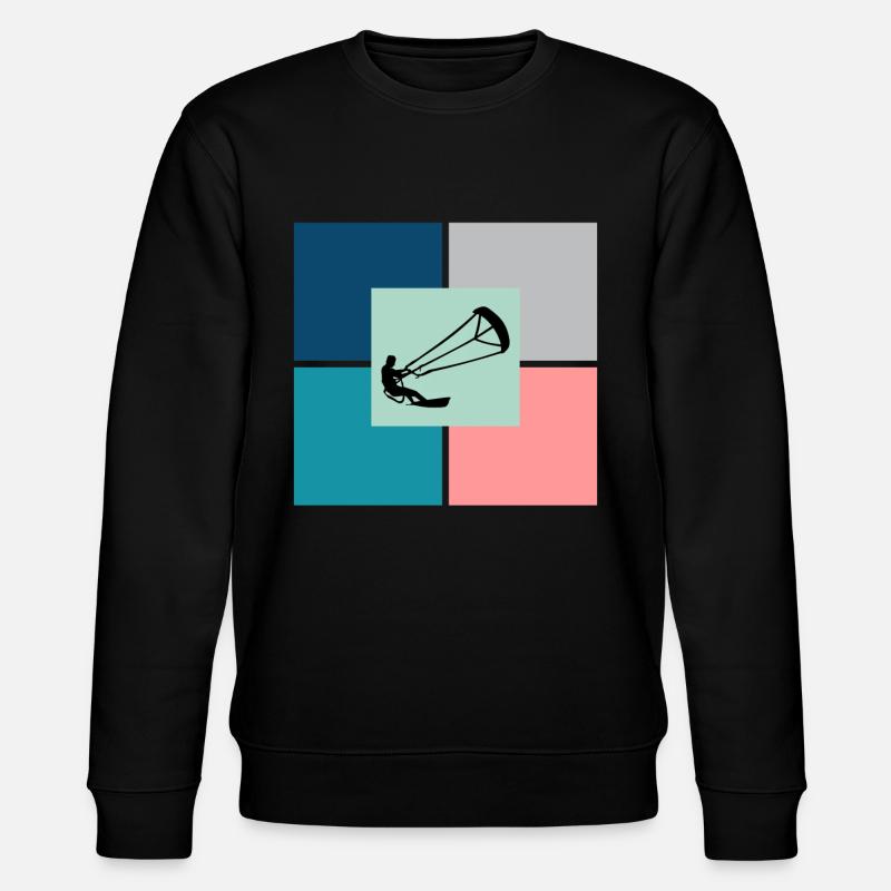 Kitesurfing Kitesurf Kiteboarding Kiteboarder - Stanley/Stella CHANGER Unisex Organic Sweatshirt - black