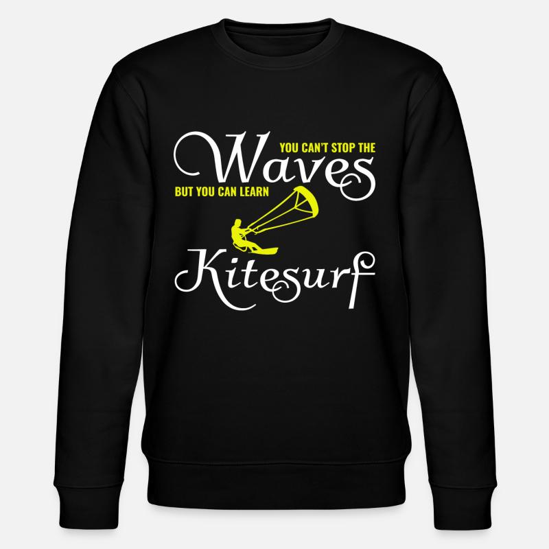 Kitesurfing Kitesurf Kiteboarding Kiteboarder - Stanley/Stella CHANGER Unisex Organic Sweatshirt - black