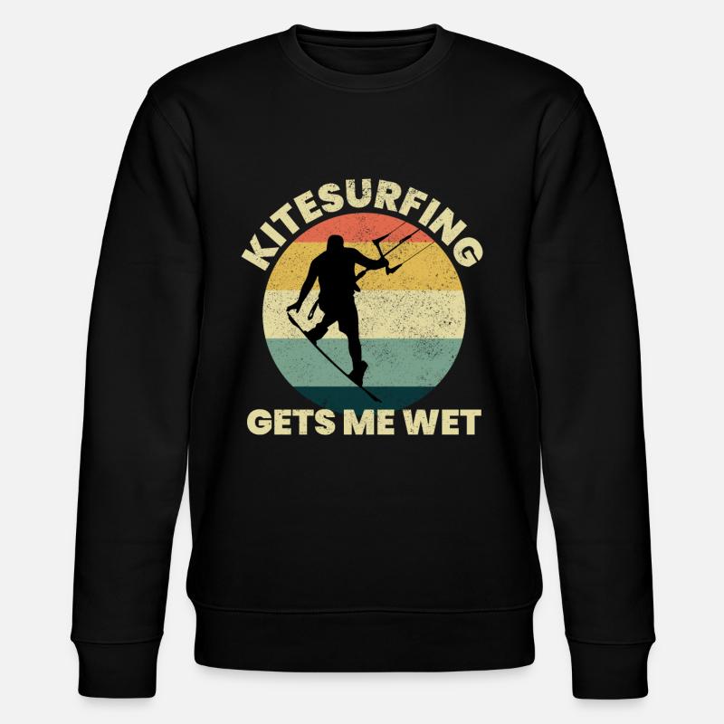 Kitesurfing Kitesurf Kiteboarding Kiteboarder - Stanley/Stella CHANGER Unisex Organic Sweatshirt - black