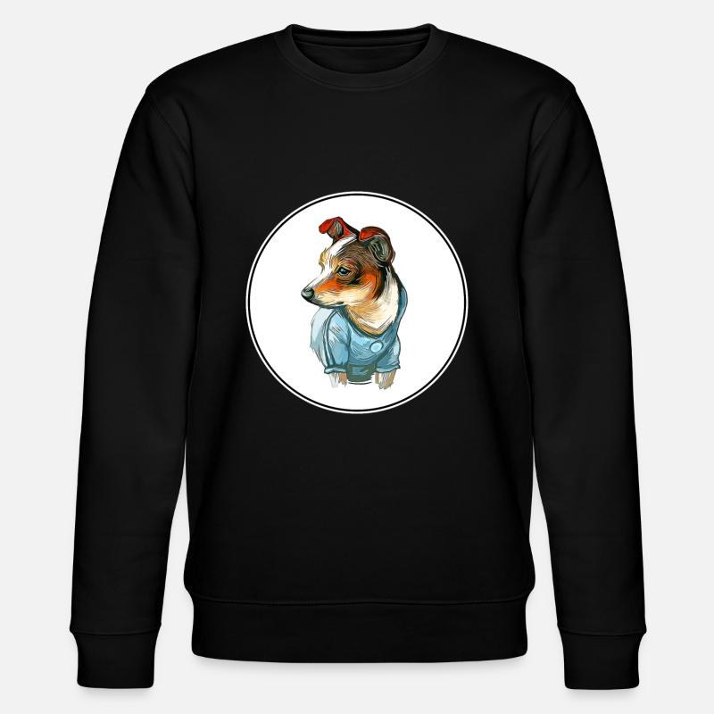 Rat Terrier Dog Aquarelle Illustration - Sweat bio CHANGER Stanley/Stella Unisexe - noir