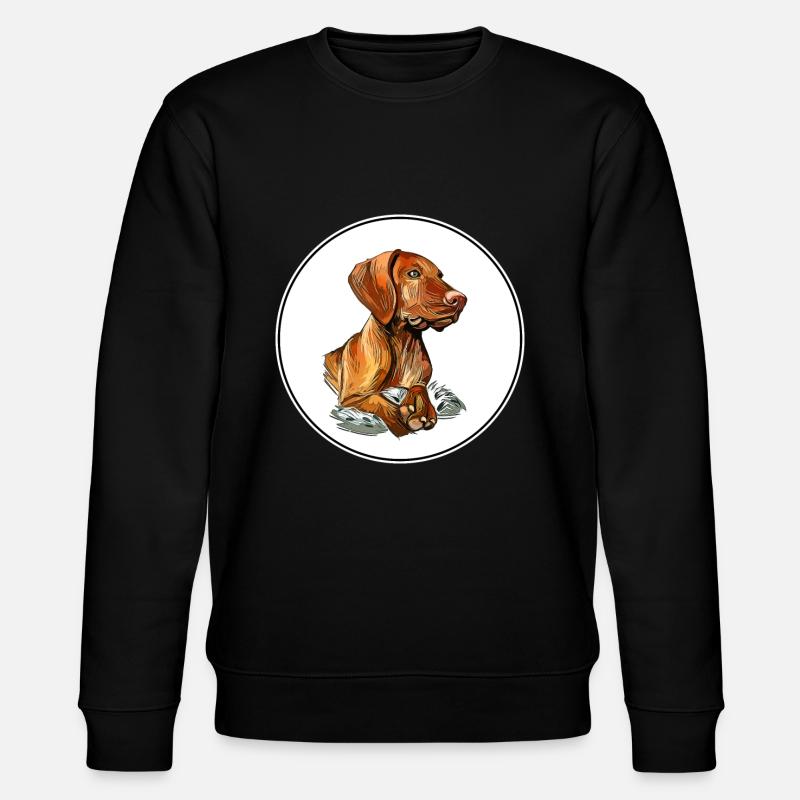 Vizsla Dog Aquarelle Peinture Illustration - Sweat bio CHANGER Stanley/Stella Unisexe - noir