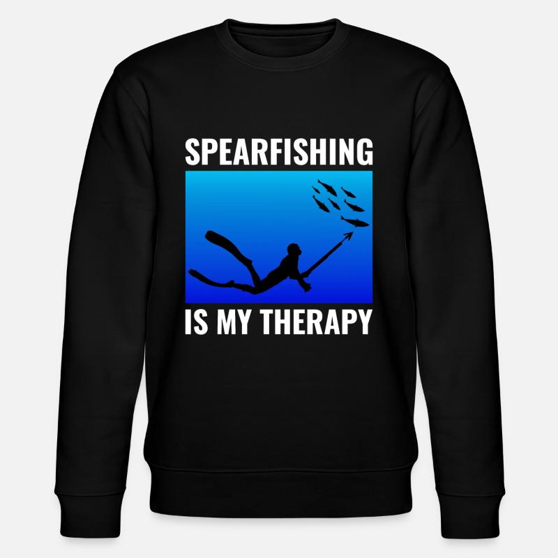 Speerfischen Speerfischen Speerfischer Fischen - Stanley/Stella Unisex Bio-Sweatshirt CHANGER - Schwarz