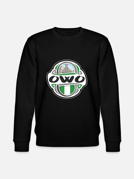 Owo Nigeria Flag Badge Travel Souvenir Stamp - Stanley/Stella CHANGER Unisex Organic Sweatshirt - black