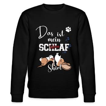 Das ist mein lieblings Schlaf Shirt Beagle Hund - Stanley/Stella Unisex Bio-Sweatshirt CHANGER  - Schwarz - Vorne - Nik (191cm) & Marisol (170cm)