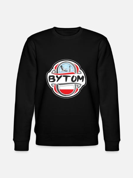Bytom Poland Flag Badge Travel Souvenir Stamp - Stanley/Stella CHANGER Unisex Organic Sweatshirt - black