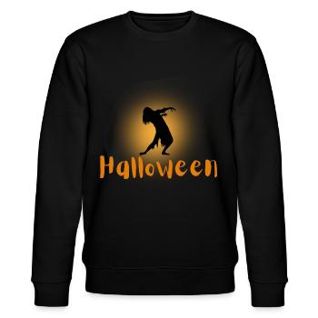 Halloween Creepy Cemetery Moon Witch Vampire - Stanley/Stella CHANGER Unisex Organic Sweatshirt - black - Front - Nik (191cm) & Marisol (170cm)