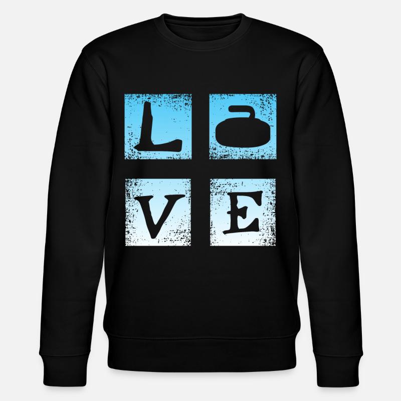Liebe Curling - Stanley/Stella Unisex Bio-Sweatshirt CHANGER  - Schwarz
