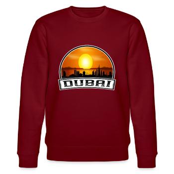 Dubaï Emirats Arabes Unis Skyline Vintage Sunset Souvenir de voyage - Sweat bio CHANGER Stanley/Stella Unisexe - bordeaux - Devant - Nik (191cm) & Marisol (170cm)
