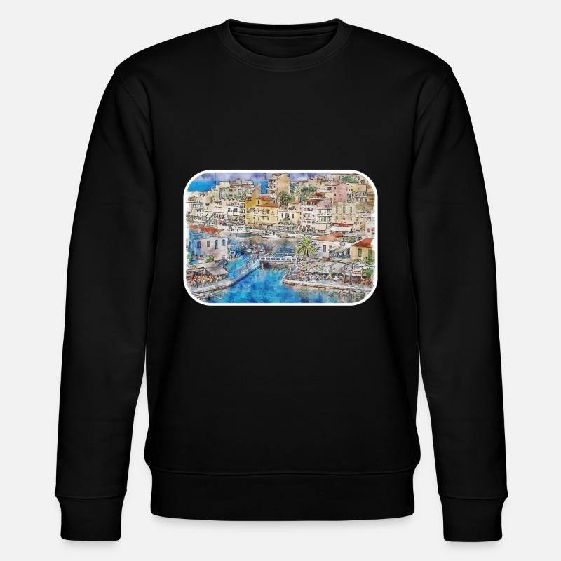Athènes Grèce Aquarelle Illustration - Sweat bio CHANGER Stanley/Stella Unisexe - noir