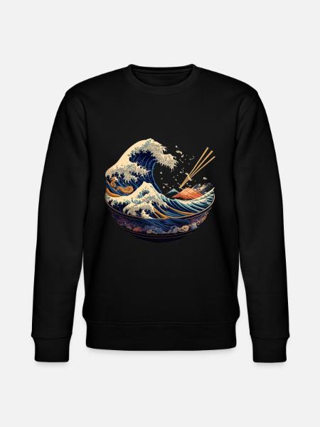 Great Kanagawa Japanese Ramen - Stanley/Stella CHANGER Unisex Organic Sweatshirt - black