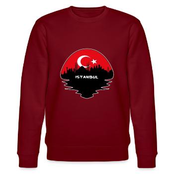 Istanbul Turquie Flag Skyline Silhouette Voyage - Sweat bio CHANGER Stanley/Stella Unisexe - bordeaux - Devant - Nik (191cm) & Marisol (170cm)
