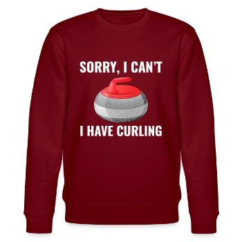 Curling Sweeping Fan Winter Ice Sport Curler Drôle - Sweat bio CHANGER Stanley/Stella Unisexe - bordeaux - Devant - Nik (191cm) & Marisol (170cm)