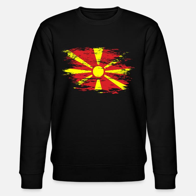 Drapeau de la Macédoine utilisé - Sweat bio CHANGER Stanley/Stella Unisexe - noir