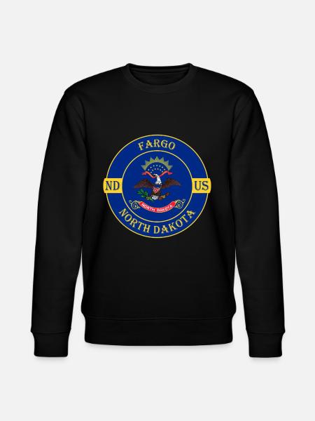 Fargo North Dakota Flag USA Travel Souvenir Badge - Felpa ecologica unisex CHANGER di Stanley/Stella - nero