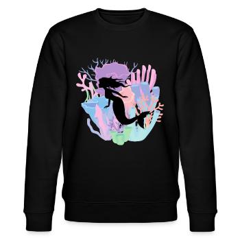 Chemise pour fille sirène cadeau sur le thème pour enfants Tshirt - Sweat bio CHANGER Stanley/Stella Unisexe - noir - Devant - Nik (191cm) & Marisol (170cm)