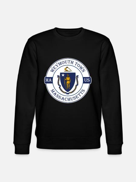 Weymouth Town Massachusetts Vlag USA Souvenir - Stanley/Stella Uniseks bio-sweatshirt CHANGER  - zwart