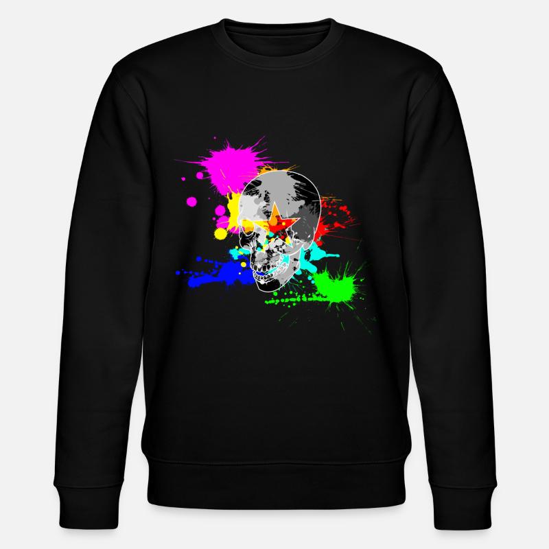 Skull Star Splash - Stanley/Stella Unisex Bio-Sweatshirt CHANGER  - Schwarz