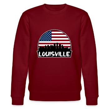 Louisville Kentucky États-Unis Flag Skyline Silhouette Tr - Sweat bio CHANGER Stanley/Stella Unisexe - bordeaux - Devant - Nik (191cm) & Marisol (170cm)