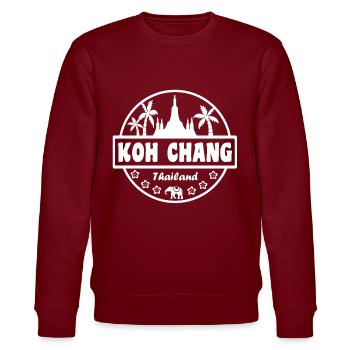 Koh Chang Thailand - Stanley/Stella Unisex Bio-Sweatshirt CHANGER  - Burgunderrot - Vorne - Nik (191cm) & Marisol (170cm)