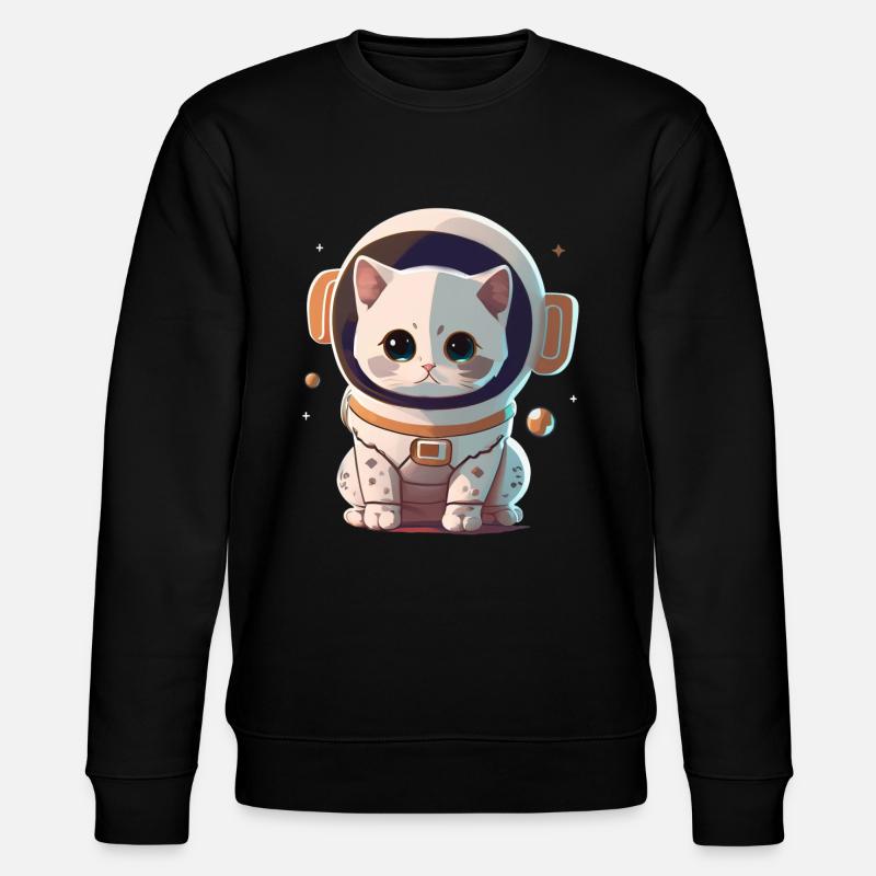 Cute chatstronaut #2 - Stanley/Stella CHANGER Unisex Organic Sweatshirt - black