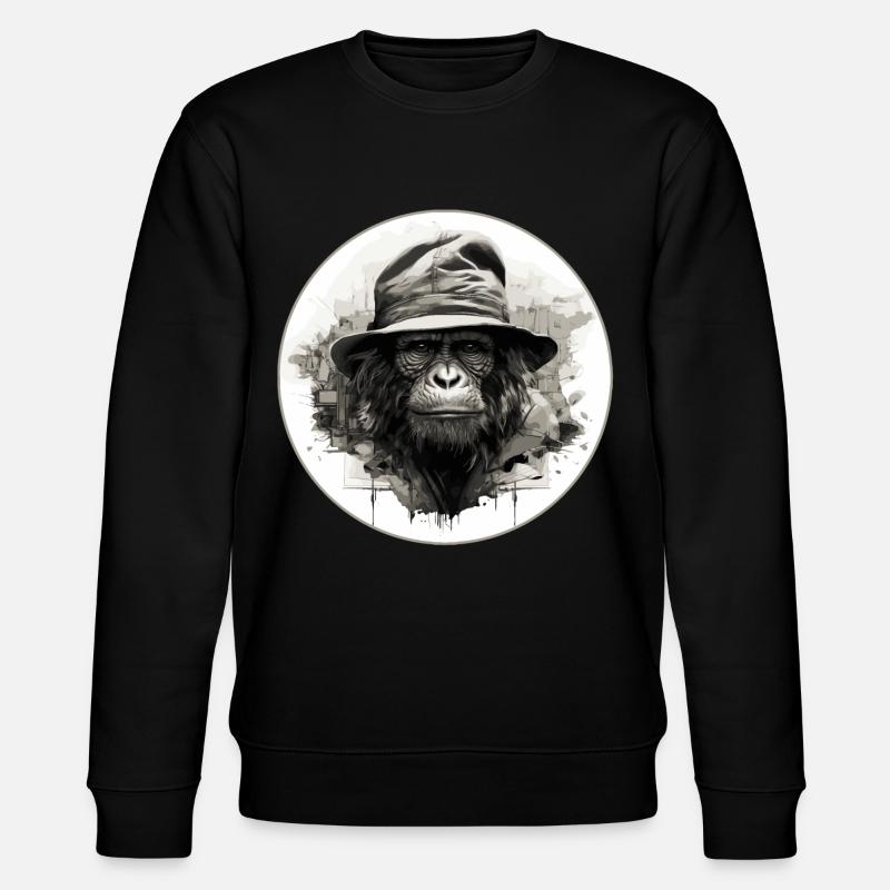 Singe sérieux #2 - Sweat bio CHANGER Stanley/Stella Unisexe - noir