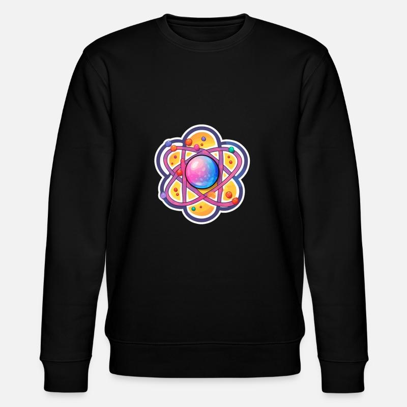 Atom Physik Nerd Atommodell - Stanley/Stella Unisex Bio-Sweatshirt CHANGER - Schwarz