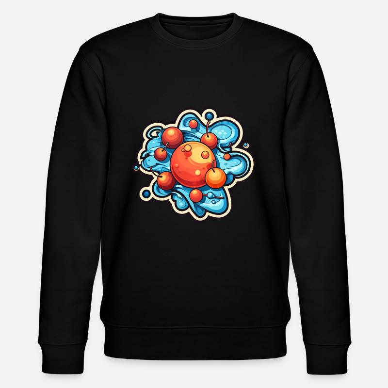 Atom Physics Nerd Atomic Model - Stanley/Stella CHANGER Unisex Organic Sweatshirt - black