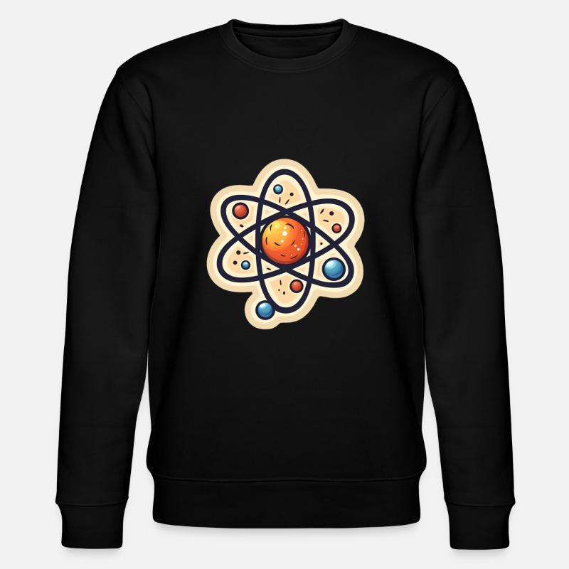 Atom Physics Nerd Atomic Model - Stanley/Stella CHANGER Unisex Organic Sweatshirt - black