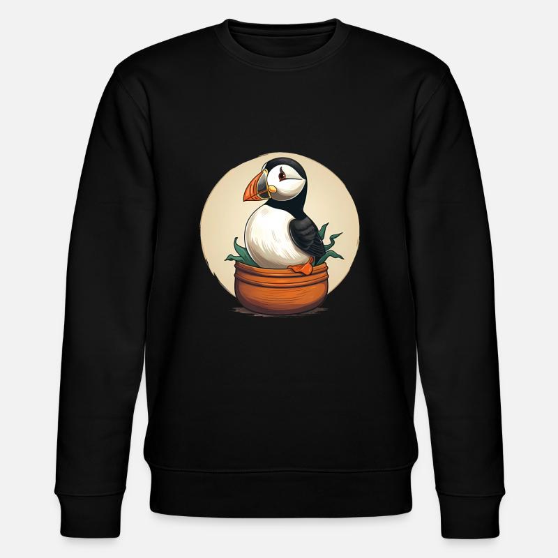 Puffin - Stanley/Stella CHANGER Unisex Organic Sweatshirt - black