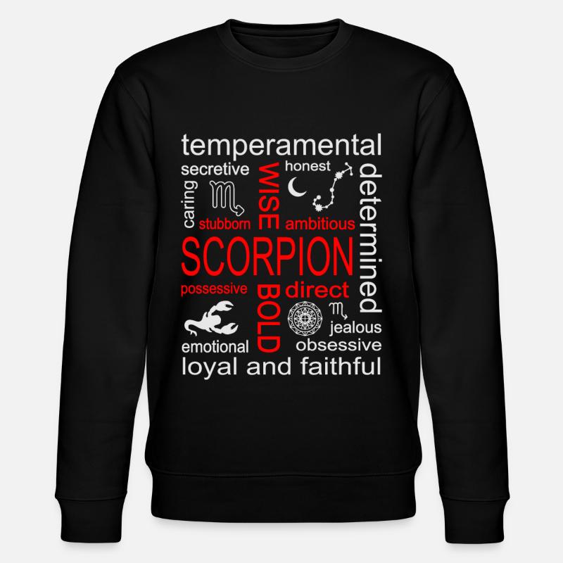 Skorpion Sternzeichen - Stanley/Stella Unisex Bio-Sweatshirt CHANGER  - Schwarz